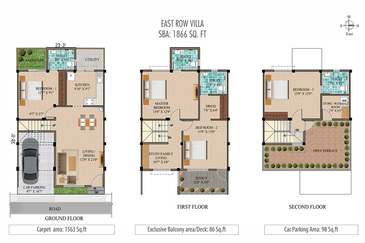 Humming Gardens Villas near Kelambakkam Floor Plan